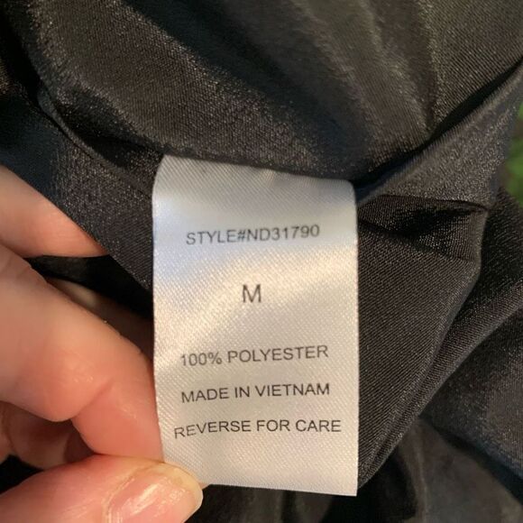 Urban Outfitters Lumière Swiss Dot Dolman Long Sleeve Mini Dress Black Size M Ne - Picture 13 of 15